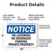 Signmission No Loitering No Overnight Parking Private Property OSHA Notice Sign, Plastic, 10in W x 7in L, 2PK OS-2PACK-NS-P-710-L-14694 - alternate 3